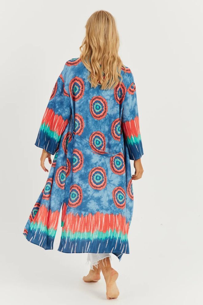 Mina Fashion Multi Patterned Kimono Wholesale Clothing Beach