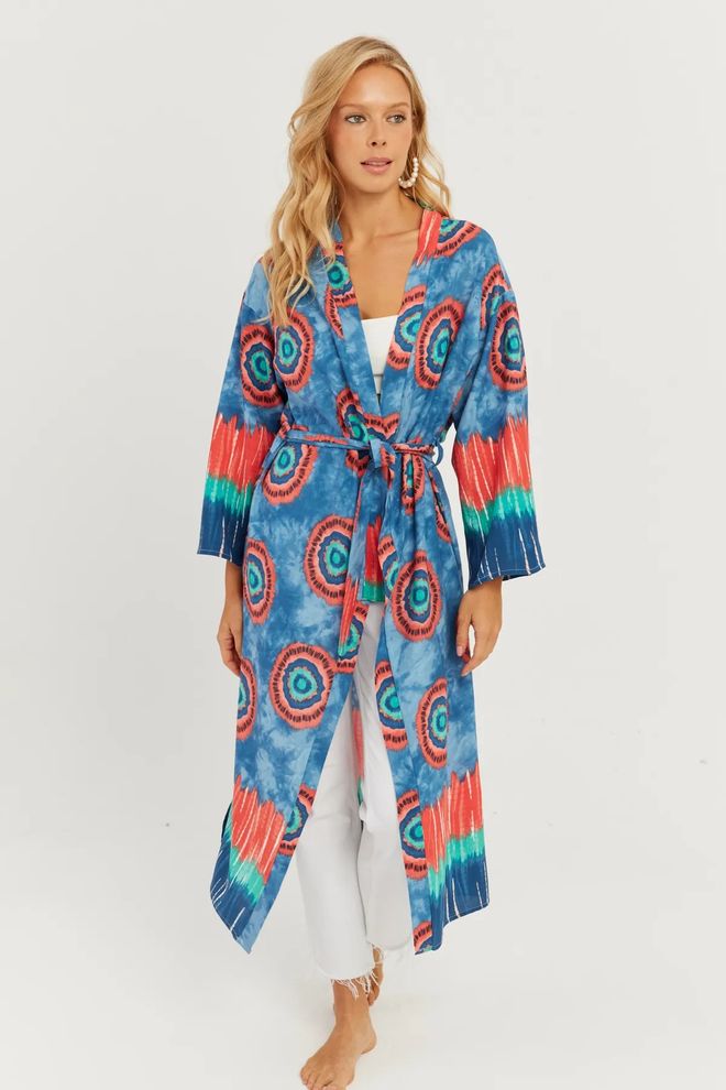 Mina Fashion Multi Patterned Kimono Wholesale Clothing Polyester