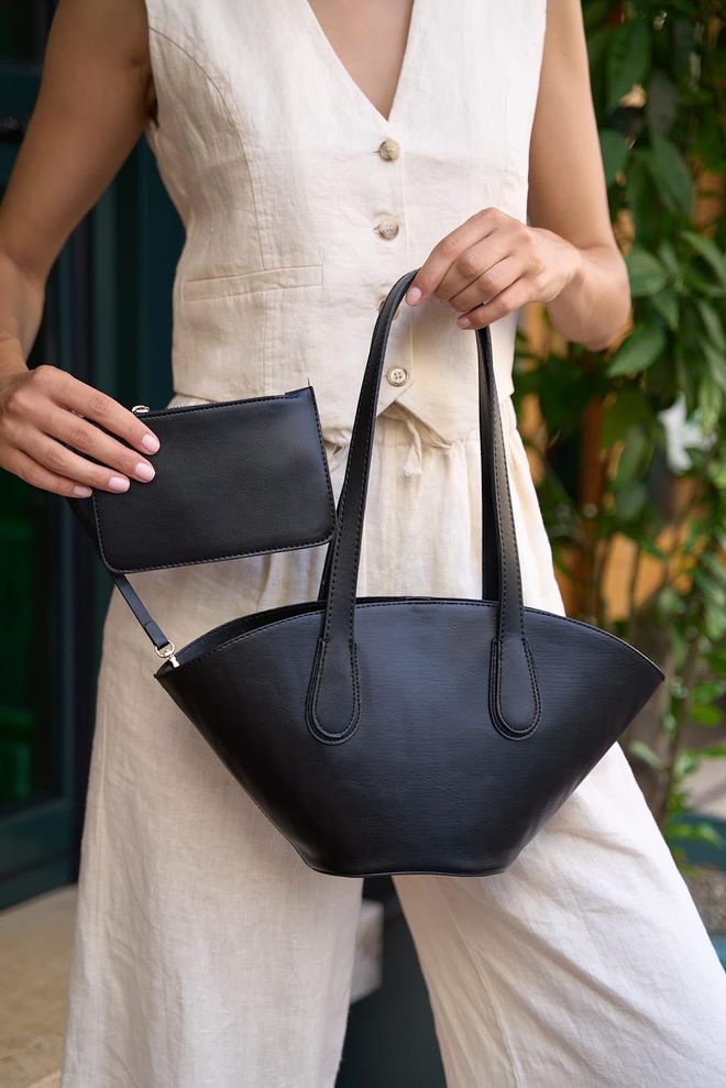 Mina Fashion Shopper In Leerlook Groothandel Kleding 2