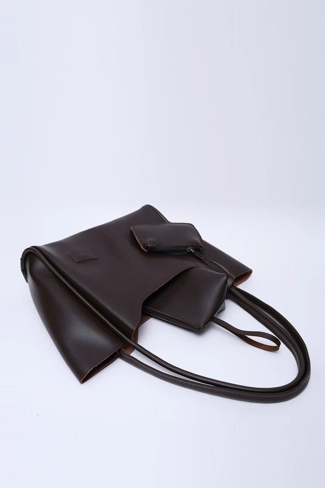 Mina Fashion Bolsa Feminina De Mão E Ombro Com Fecho De Pressão Carteira De Couro Sintético E Bolsa De Maquiagem Roupas por atacado 6