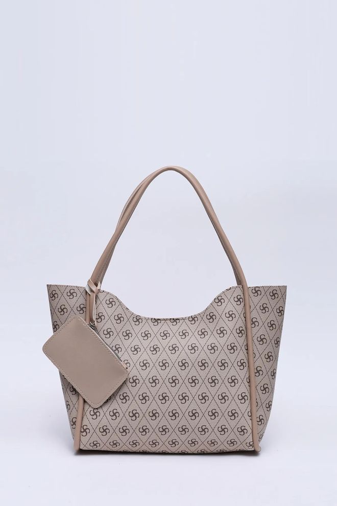 Mina Fashion Bolsa Feminina De Mão E Ombro Com Fecho De Pressão Carteira De Couro Sintético E Bolsa De Maquiagem Roupas por atacado 0