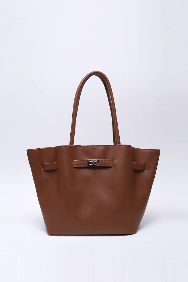 Mina Fashion Borsa A Mano E Borsa A Tracolla Foderate In Ecopelle Con Dettaglio Chiusura A Scatto Abbigliamento all'ingrosso 0