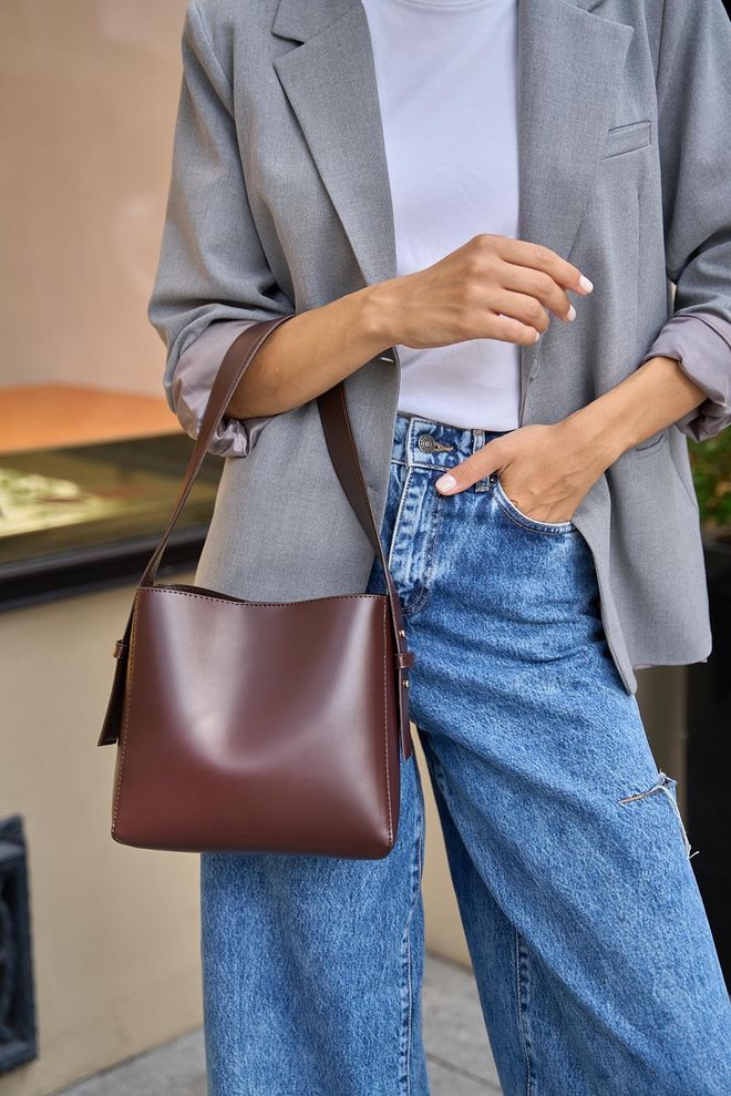 Mina Fashion Minkšta Odinė Reguliuojamo Dirželio Pečių Krepšys Didmeninė prekyba drabužiais 0