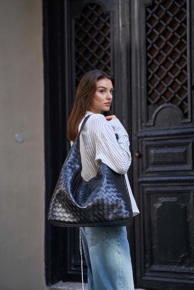 Mina Fashion Megztas Raštuotas Odinis Pečių Krepšys Didmeninė prekyba drabužiais 2
