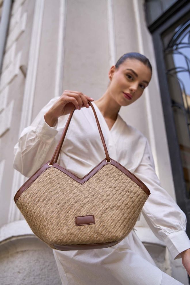 Mina Fashion Zippered Tote Bag Wholesale Clothing Spring
