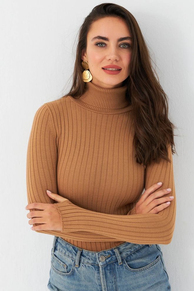 Mina Fashion Women's Turtleneck Sweater Blouse Wholesale Clothing Casual