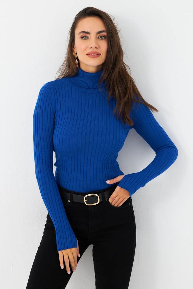 Mina Fashion Women's Turtleneck Sweater Blouse Wholesale Clothing Casual