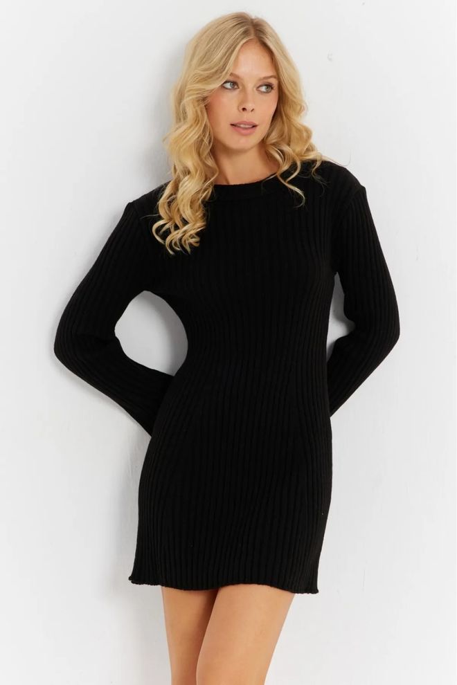 Mina Fashion Mini Abito Da Donna In Maglia Con Maniche Spagnole Abbigliamento all'ingrosso Casuale
