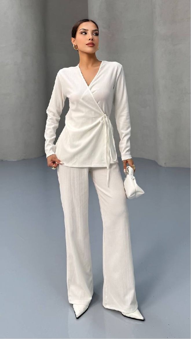 Mistix Fato Branco Modesto Elegante Formal Roupas por atacado Modesto