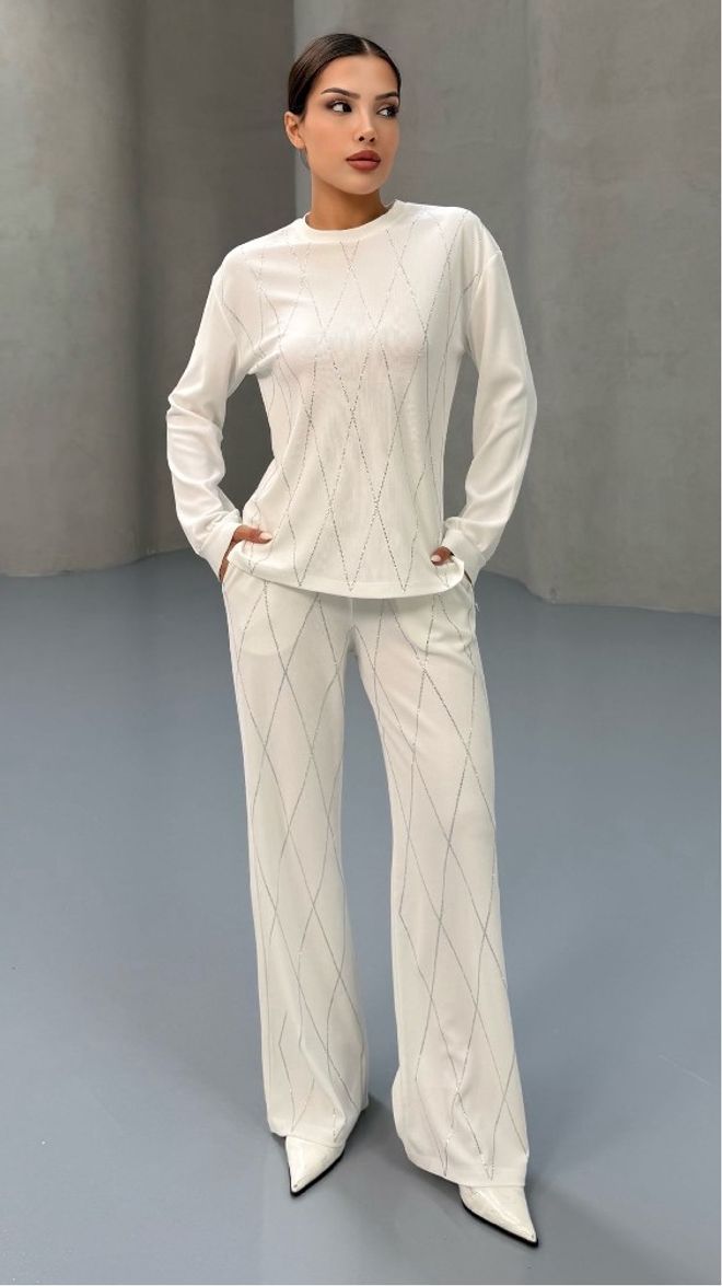 Mistix جلس أبيض أرجايل غير رسمي رائع ملابس بالجملة غير رسمي