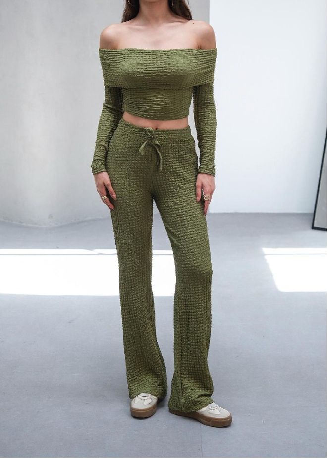 Mistix Set Verde Casual Sexy Pentru Lejer Și Petrecere Îmbrăcăminte cu ridicata Casual