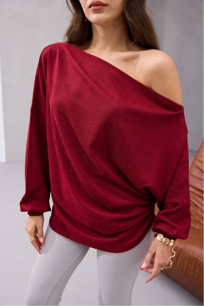 Mistix Μπλούζα Μπορντό Χονδρικό εμπόριο ενδυμάτων Casual