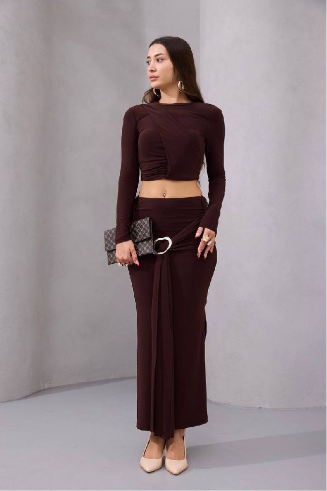Mistix Set Bordo Crvena Sexy Elegantan Formalni Veleprodaja odjeće Sexy