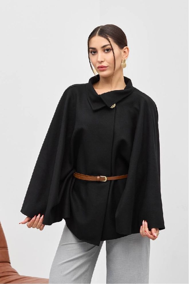 Mistix Casaco De Malha Preto Elegante Casual Com Colarinho Shawl Roupas por atacado Casual