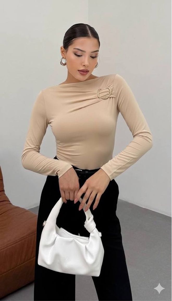 Mistix Camicetta Beige Elegante Formale Vintage Abbigliamento all'ingrosso Casuale