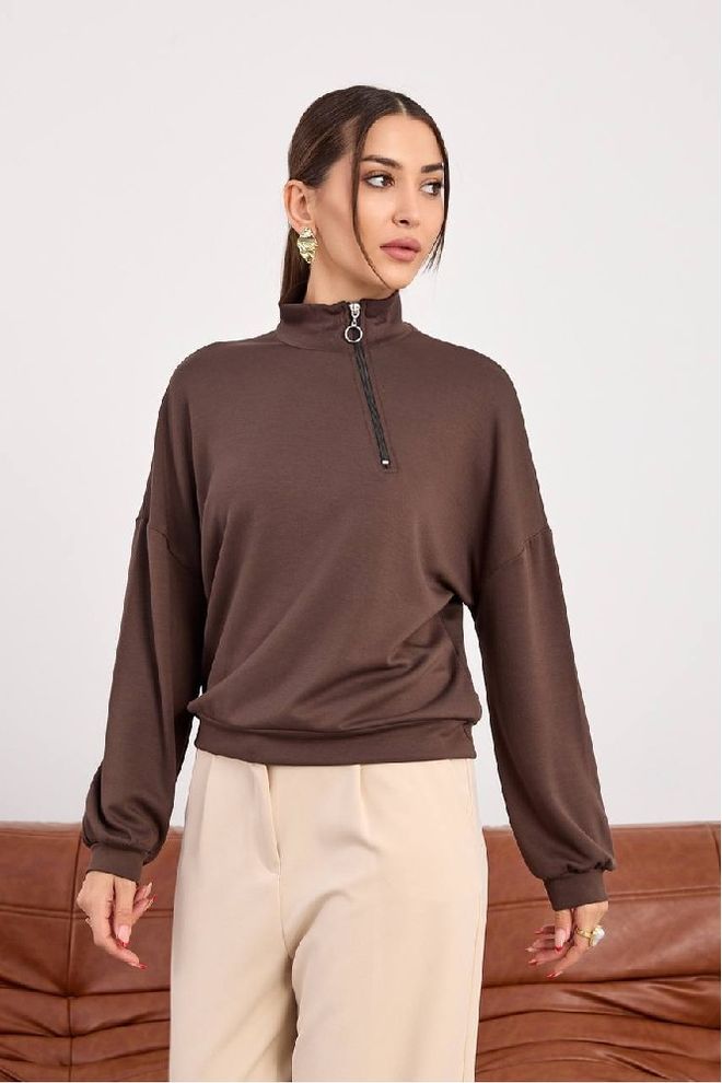 Mistix Camicetta Marrone Casual Sportivo Abbigliamento all'ingrosso Casuale