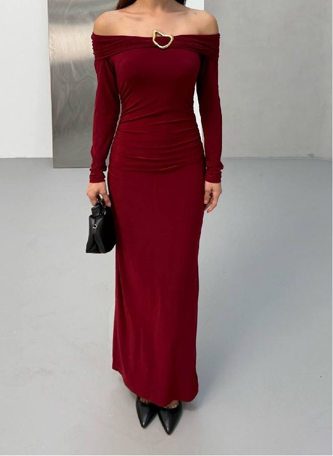 Mistix Vestido Vermelho Clarete Sensual Elegante Bodycon Roupas por atacado Sensual