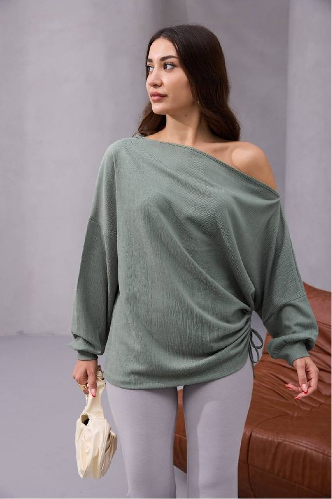 Mistix Zelená Neformálny Elegantný Skromný Blúzka Veľkoobchod s oblečením Skromný