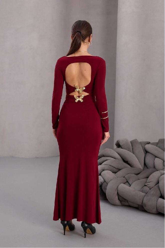 Mistix Vestido Bodycon Vermelho Clarete Roupas por atacado Sensual