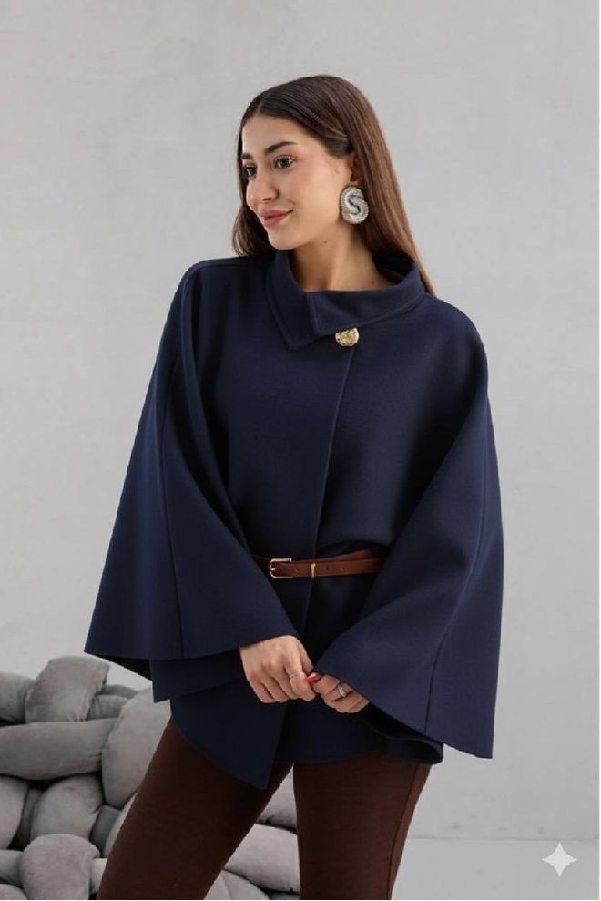 Mistix Casaco De Malha Azul marinho Elegante Casual Roupas por atacado Casual