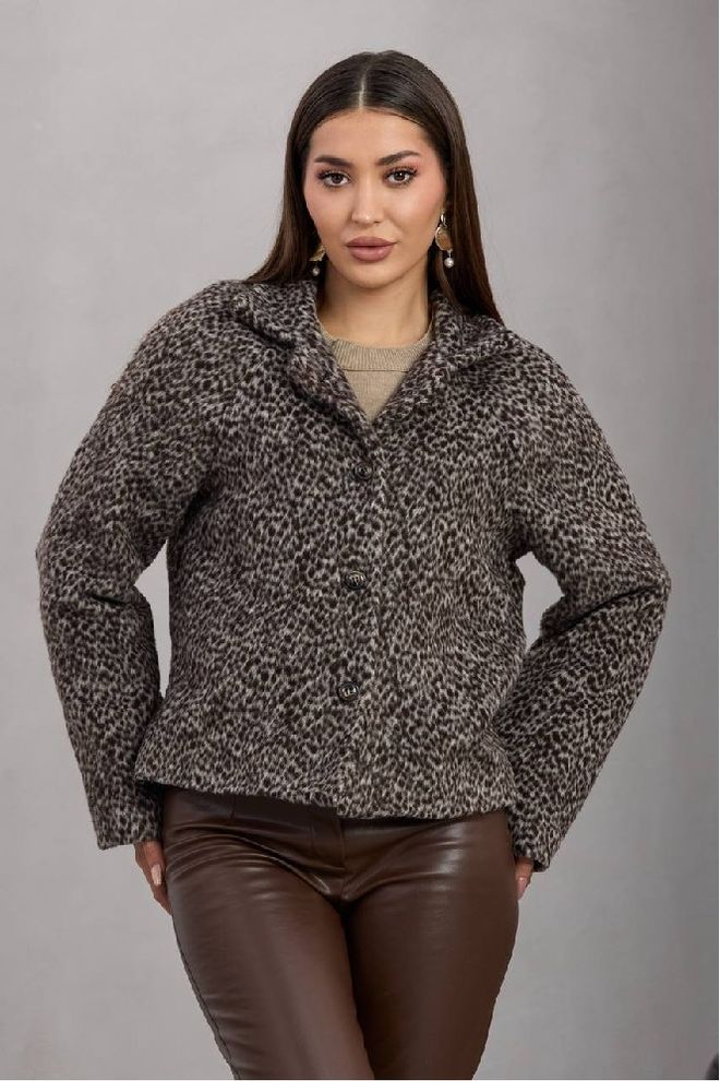 Mistix Grey Elegant Single Breasted Blazer Jacket Wholesale Clothing Casual