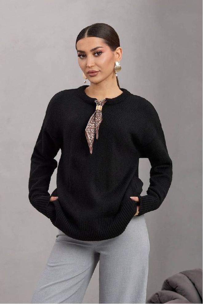 Mistix Zwarte Casual Elegante Blouse Groothandel Kleding Casual