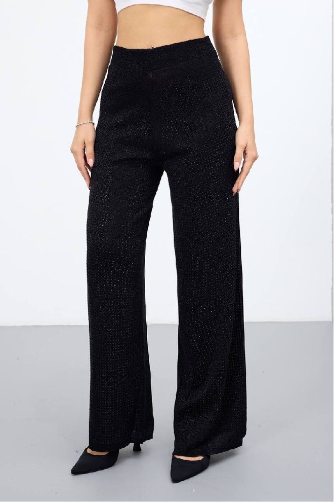 Mistix Juoda Elegantiška Glam Formal Vintage Kasdienė Retro Kelnės Didmeninė prekyba drabužiais Kokteilinė