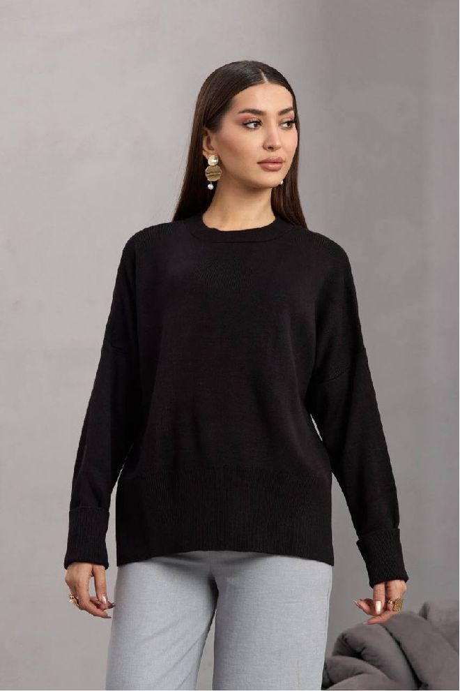 Mistix Черна Блуза С Увеличен Размер Ежедневна Елегантна Дрехи на едро Скромна мода