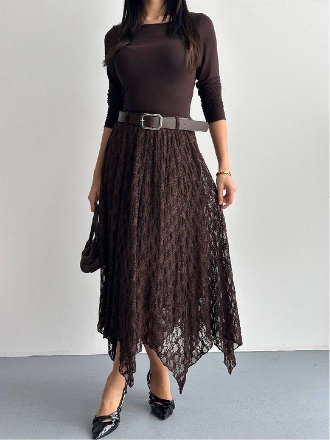 Mistix Braun Elegant Formal Vintage Retro Rock Großhandelskleidung Jahrgang