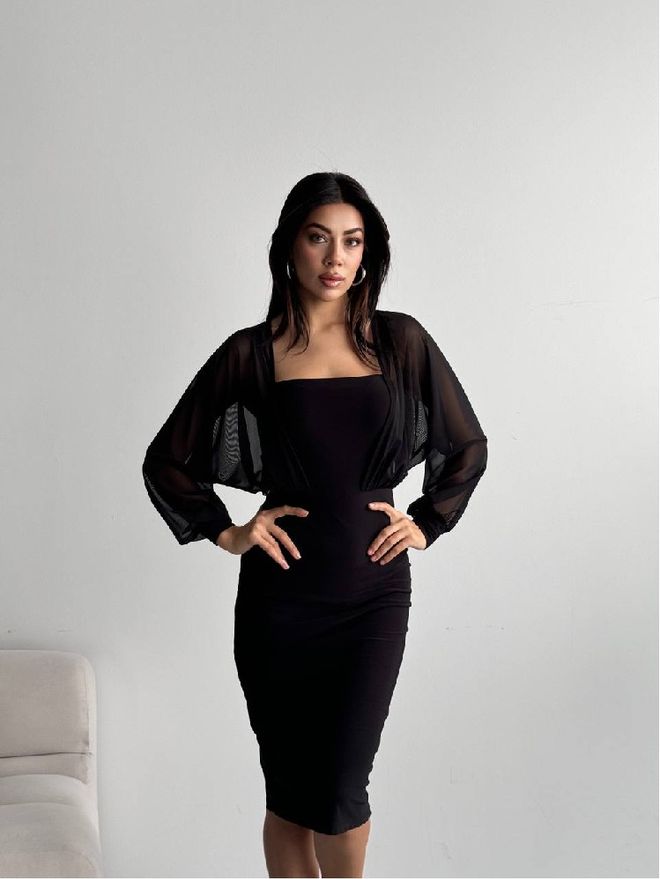 Mistix Seksowna Czarna Sukienka Bodycon Bez Ramiączek Z Długim Rękawem Hurtowa sprzedaż odzieży Seksowny