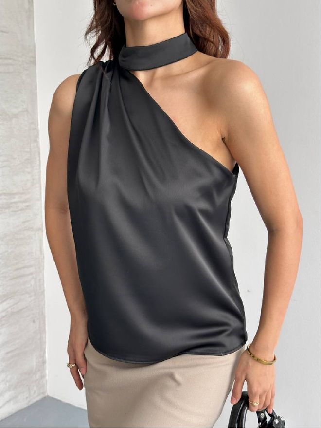 Mistix Черный Сексуальный Элегантный Формальный Гламурный Блузка Оптовая продажа одежды Сексуальный