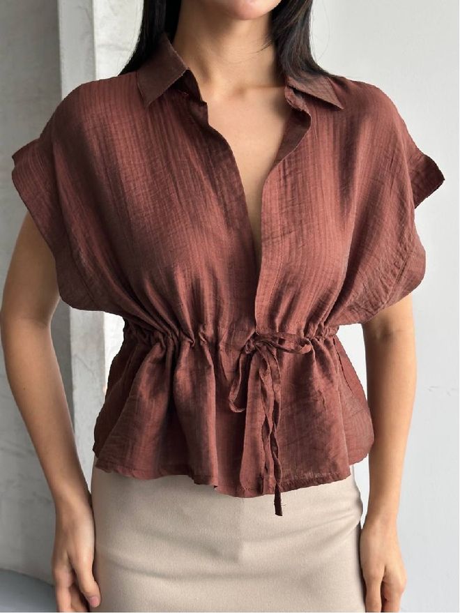 Mistix Ruda Kasdienė Elegantiška Palaidinė Didmeninė prekyba drabužiais Kokteilinė