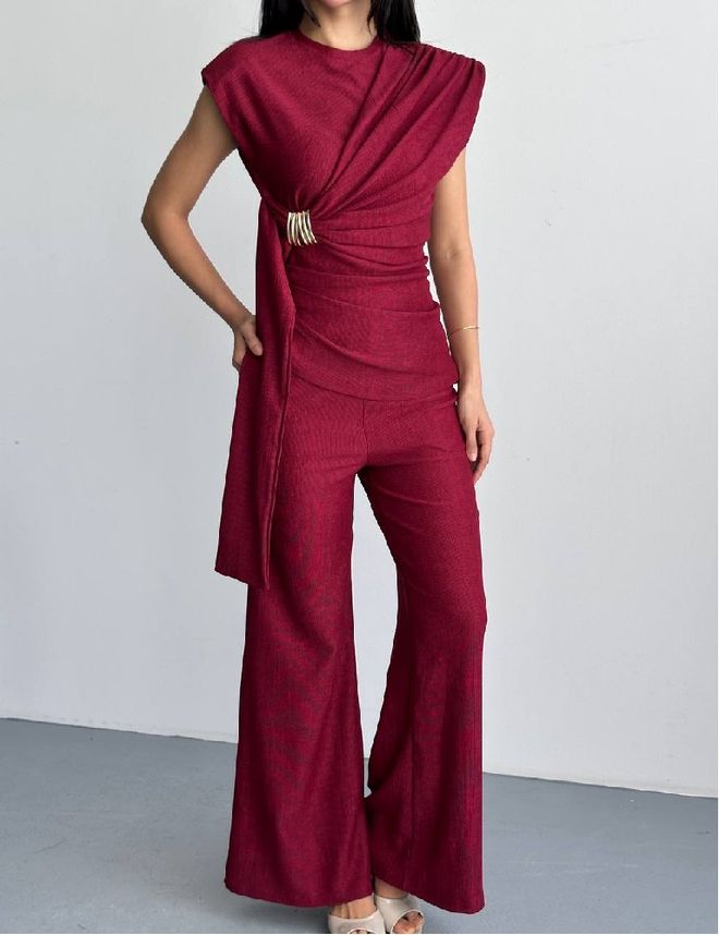 Mistix Rinkinys Tamsiai Raudona Elegantas Formalus Didmeninė prekyba drabužiais Išleistuvės