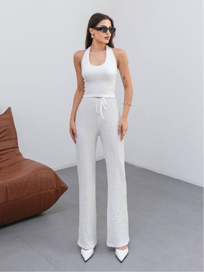 Mistix Súprava Biela Neformálny Sexy Streetwear Veľkoobchod s oblečením Neformálny