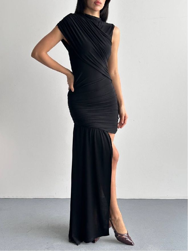 Mistix Black Sexy Elegant Bodycon Dress Wholesale Clothing Sexy