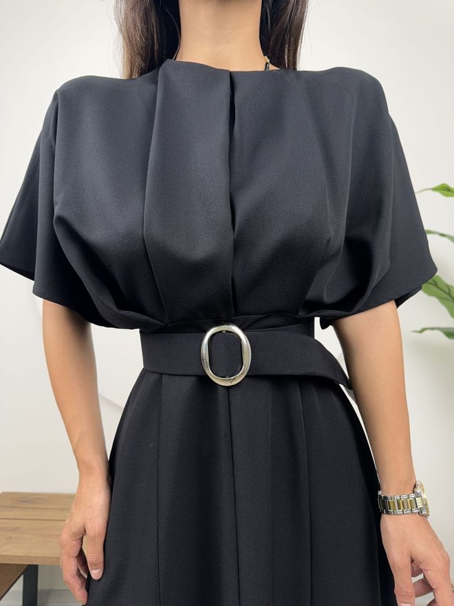 Ilia Vestido Atlas De Tela Con Cinturón Ropa al por mayor Formal