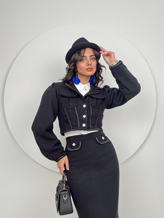 Miss Janell Μαύρο Κομψό Επίσημο Σοδειά Glam Ρετρό Pencil Φούστα Χονδρικό εμπόριο ενδυμάτων Σοδειά