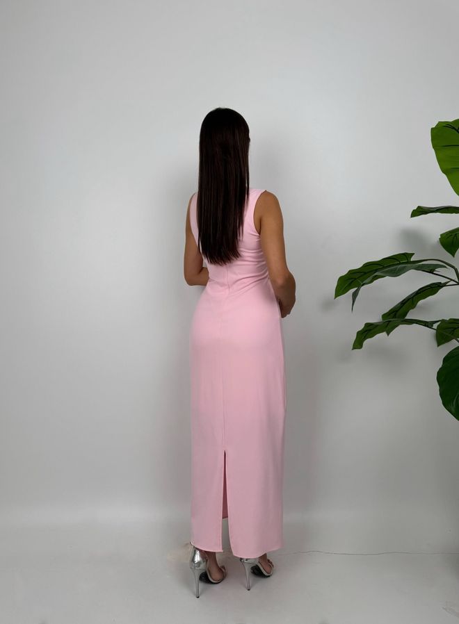 Miss Janell Elegant Pink Sheath Dress With Cap Sleeves Wholesale Clothing 1