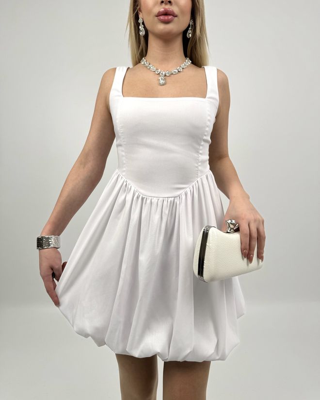 Miss Janell White Elegant Glam Fit And Flare Mini Dress Wholesale Clothing Sexy