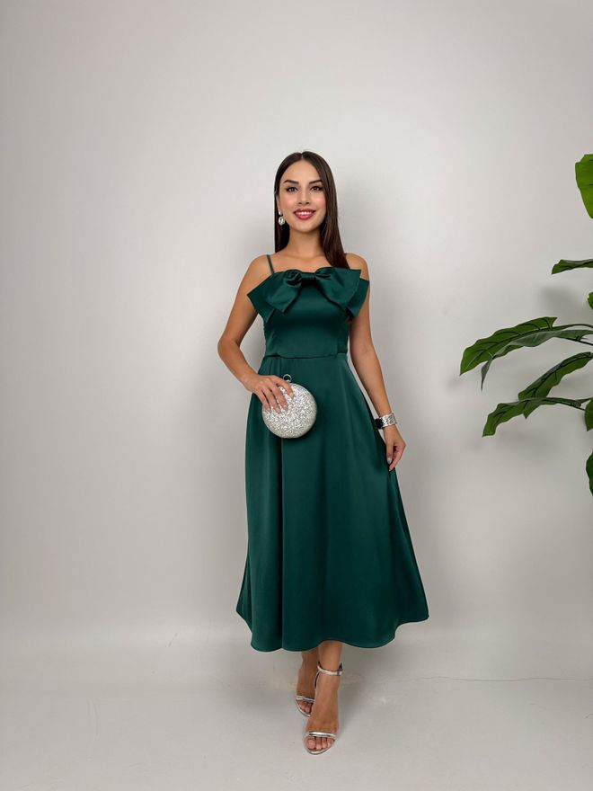 Miss Janell Vestido Verde Elegante Sem Alças Sem Mangas Fit And Flare Roupas por atacado Formal