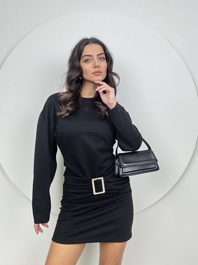 Miss Janell Zwarte Sexy Elegante Bodycon Mini Jurk Groothandel Kleding Sexy