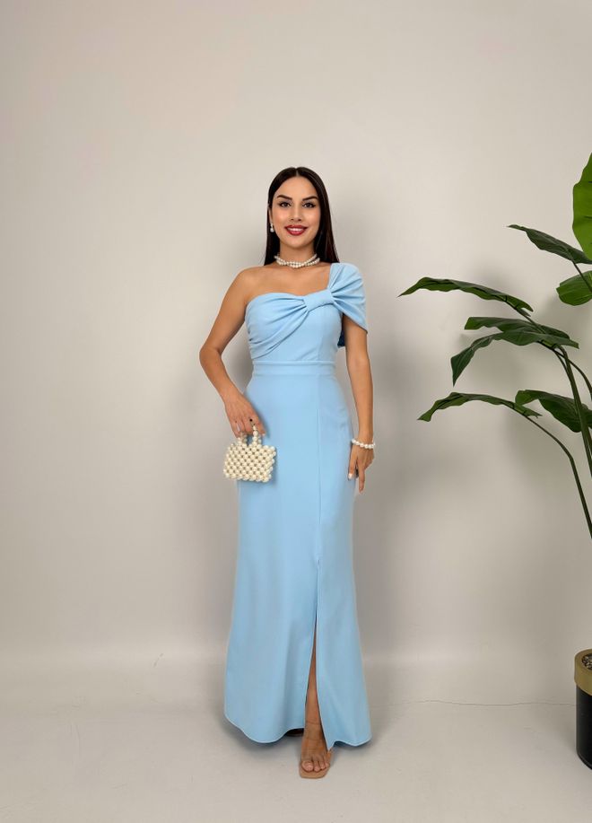 Miss Janell Κομψό Μπλε Φόρεμα Fit And Flare Χονδρικό εμπόριο ενδυμάτων Σέξι