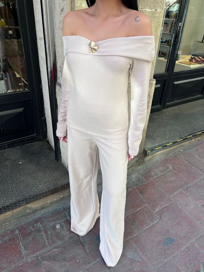 Miss Janell Beige Eleganter Lässiger Formeller Set Großhandelskleidung Lässig