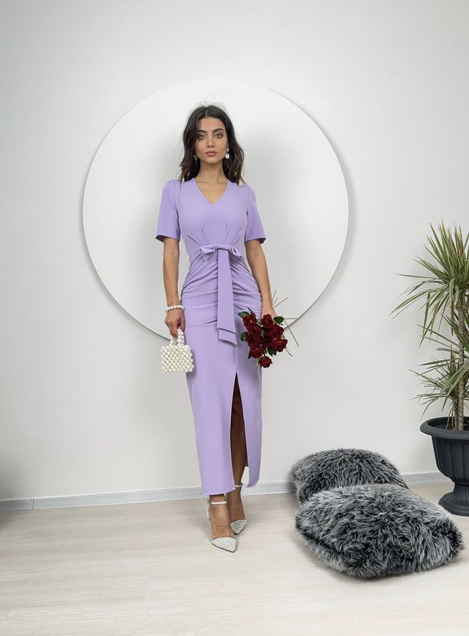 Miss Janell Fioletowy Elegancki Formalny Płaszcz Sukienka Hurtowa sprzedaż odzieży Seksowny