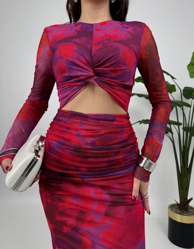 Miss Janell Red Sexy Elegant Formal Glam Bodycon Dress Wholesale Clothing 1