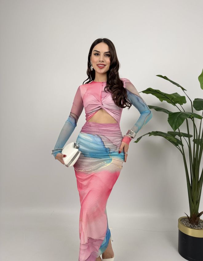 Miss Janell Pink Sexy Elegant Glam Bodycon Maxi Dress Wholesale Clothing Spring