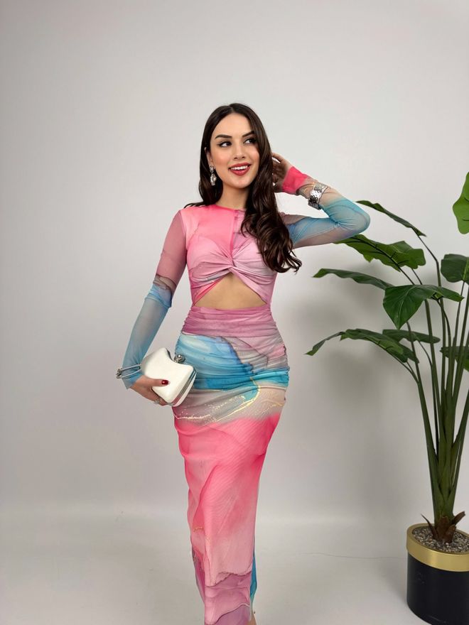 Miss Janell Pink Sexy Elegant Glam Bodycon Maxi Dress Wholesale Clothing Birthday