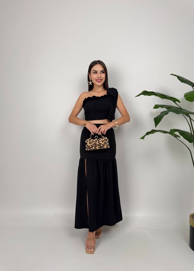 Miss Janell Black Elegant Sexy Set Wholesale Clothing Sexy