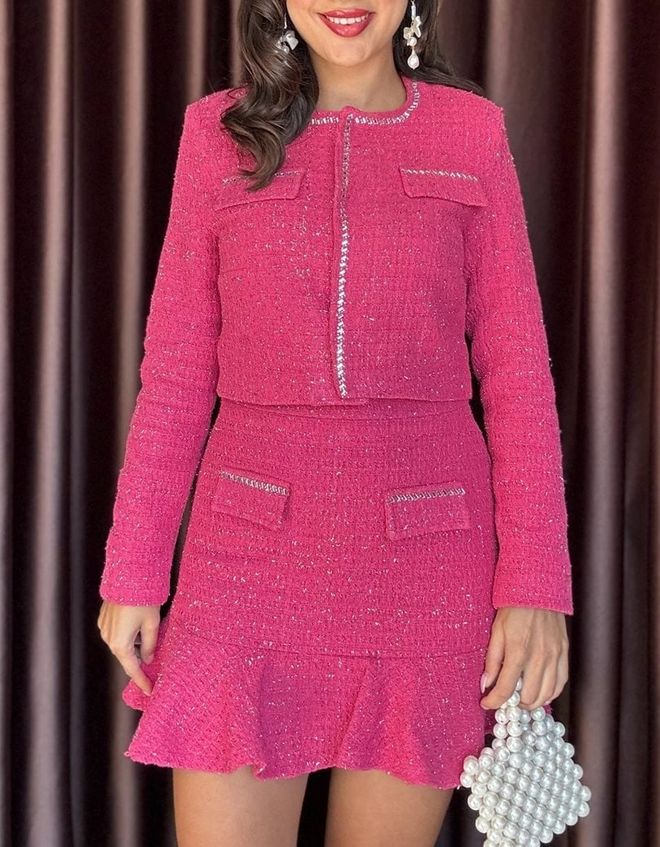 Miss Janell Fuchsia Elegant High Waist Flared Mini Skirt Wholesale Clothing Glam