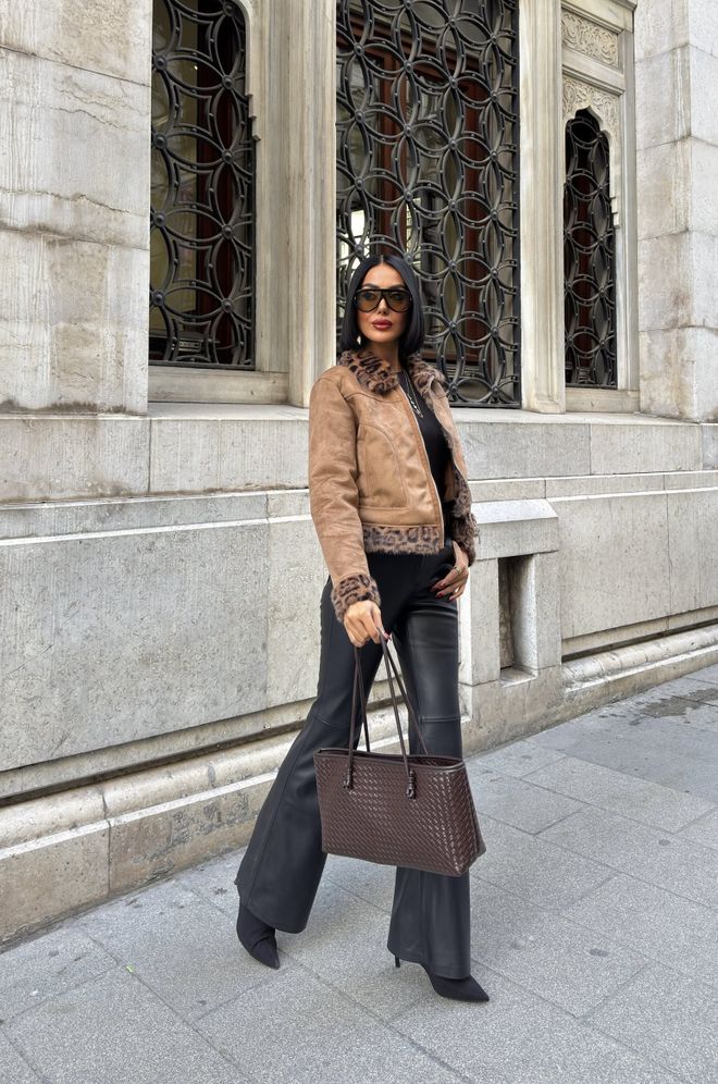 Miss Janell Brown Bomber Jacket Vintage Style For Fall Winter Wholesale Clothing Cocktail